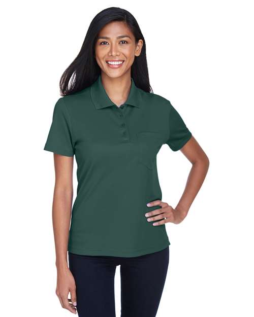 CORE365 - Polo de piqué Origin Performance con bolsillo para mujer - 78181P