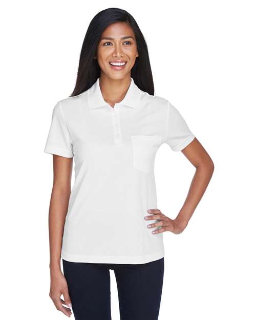 CORE365 - Polo de piqué Origin Performance con bolsillo para mujer - 78181P