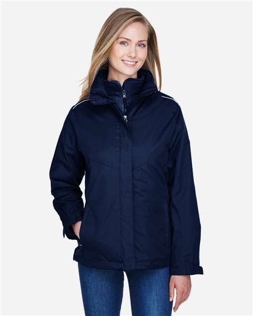 CORE365 - Chaqueta 3 en 1 para mujer con forro polar - 78205