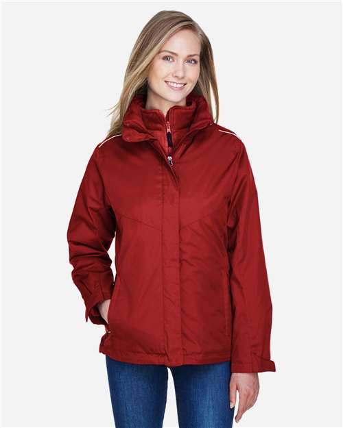 CORE365 - Chaqueta 3 en 1 para mujer con forro polar - 78205