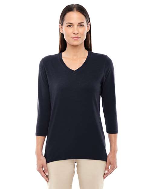 Devon & Jones - Top de escote en V con pulsera Perfect Fit™ para mujer - DP184W