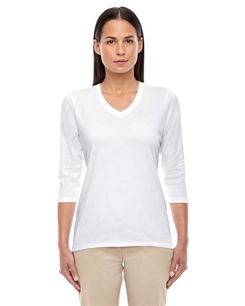 Devon & Jones - Top de escote en V con pulsera Perfect Fit™ para mujer - DP184W
