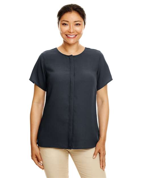 Devon & Jones - Blusa de crepé Perfect Fit™ para mujer - DP612W