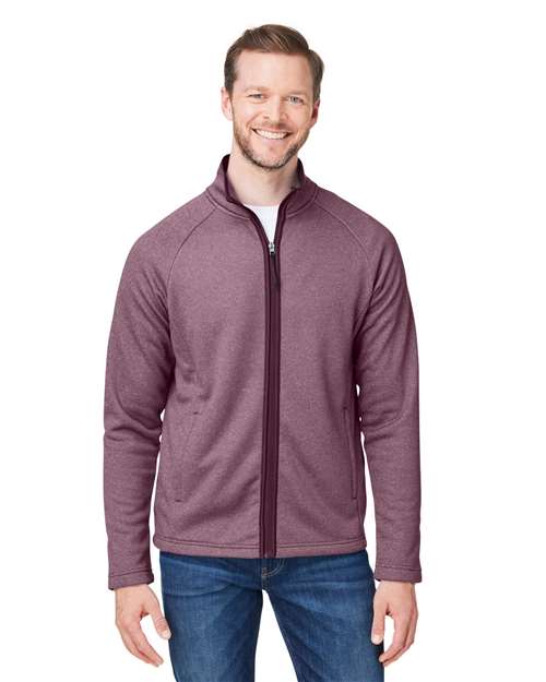 CORE365 - Chaqueta Venture de rayas jaspeadas con cremallera completa para hombre - CE72