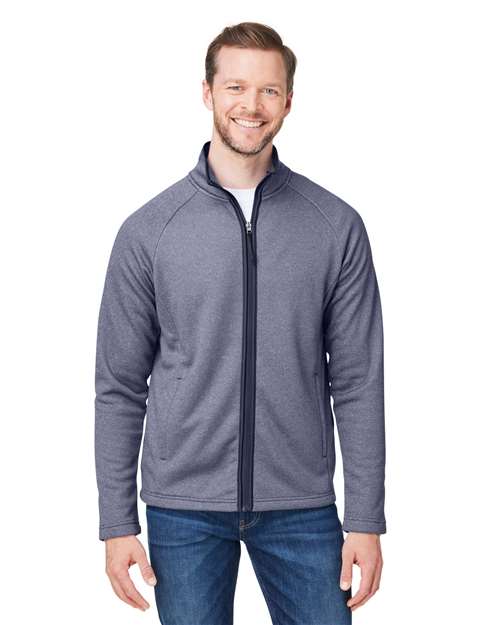 CORE365 - Chaqueta Venture de rayas jaspeadas con cremallera completa para hombre - CE72