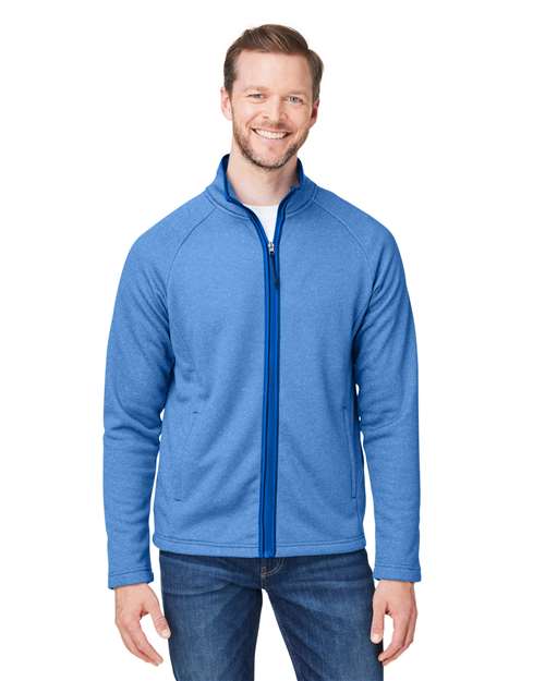 CORE365 - Chaqueta Venture de rayas jaspeadas con cremallera completa para hombre - CE72