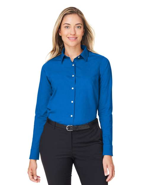 Devon & Jones - Camisa de vestir de popelina Spencer CrownLux Performance® para mujer - DG505W