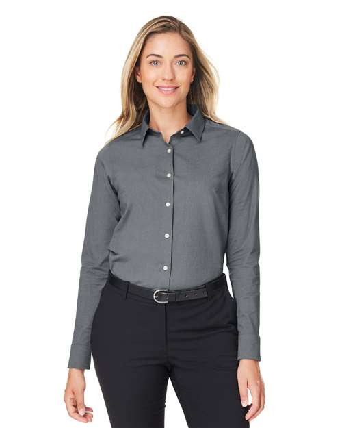 Devon & Jones - Camisa de vestir de popelina Spencer CrownLux Performance® para mujer - DG505W