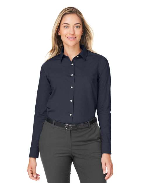 Devon & Jones - Camisa de vestir de popelina Spencer CrownLux Performance® para mujer - DG505W