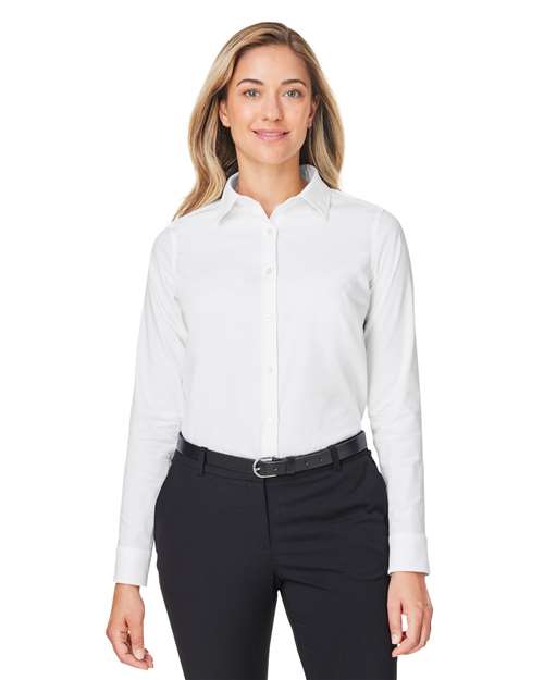 Devon & Jones - Camisa de vestir de popelina Spencer CrownLux Performance® para mujer - DG505W