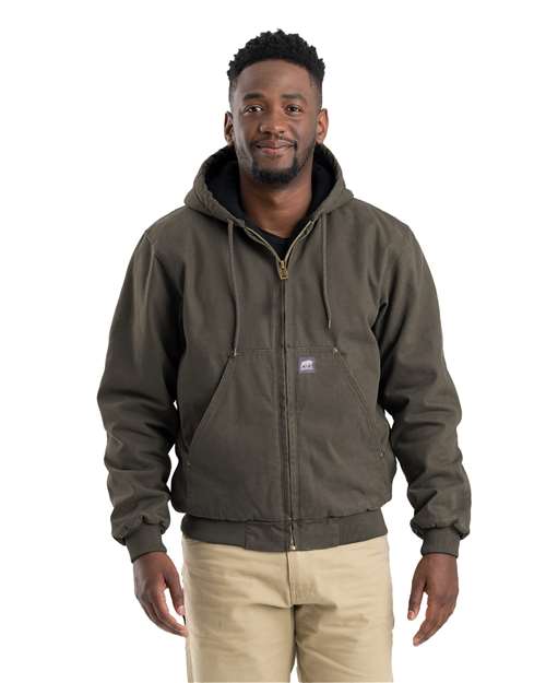 Berne Apparel - Men's Heartland Washed Cotton Duck Hooded Jacket - HJ375