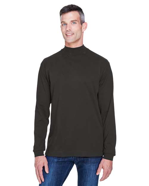 Devon & Jones - Unisex Sueded Jersey Mock Neck T-Shirt - D420