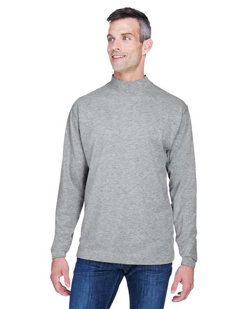 Devon & Jones - Unisex Sueded Jersey Mock Neck T-Shirt - D420