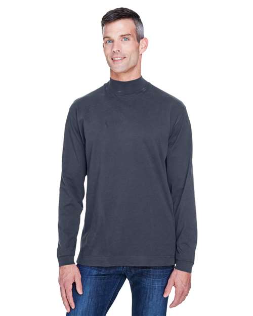Devon & Jones - Unisex Sueded Jersey Mock Neck T-Shirt - D420