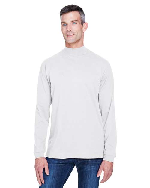 Devon & Jones - Unisex Sueded Jersey Mock Neck T-Shirt - D420