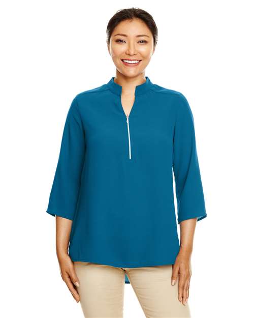 Devon & Jones - Women's Perfect Fit™  Three-Quarter Sleeve Crepe Tunic - DP611W
