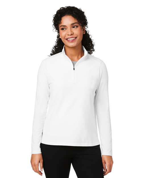 Devon & Jones - Jersey elástico Raleigh con cremallera de un cuarto para mujer - DG425W