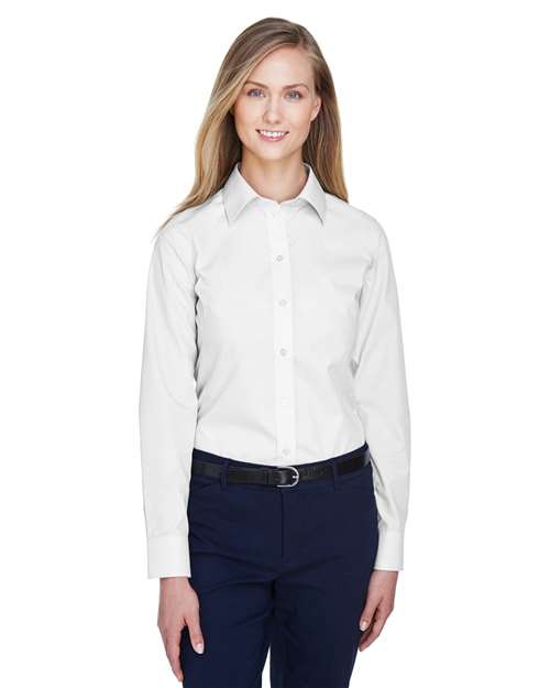 Devon & Jones - Camisa de vestir de tela ancha Crown Collection® para mujer - D620W