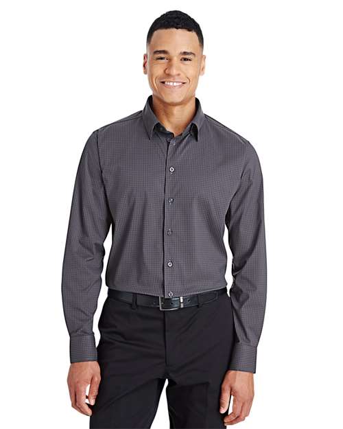 Devon & Jones - Men's CrownLux Performance® Tonal Mini Check Woven Dress Shirt - DG535