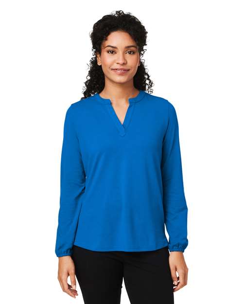 Devon & Jones - Top de punto con media tapeta Raleigh para mujer - DP122W