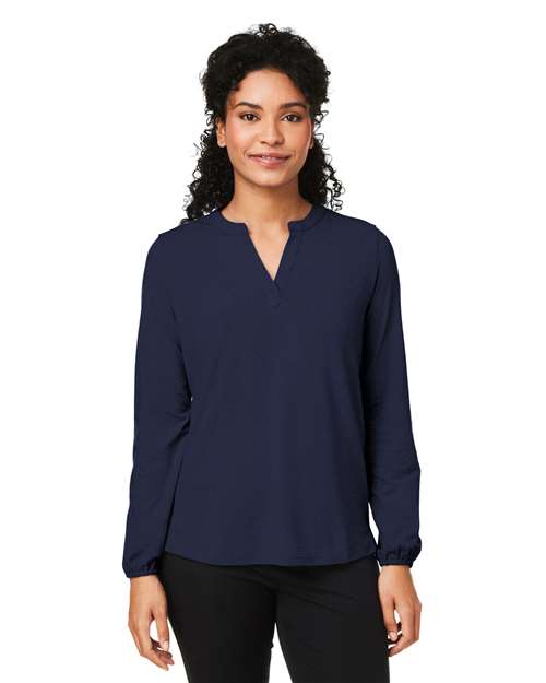 Devon & Jones - Top de punto con media tapeta Raleigh para mujer - DP122W