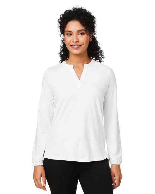 Devon & Jones - Top de punto con media tapeta Raleigh para mujer - DP122W