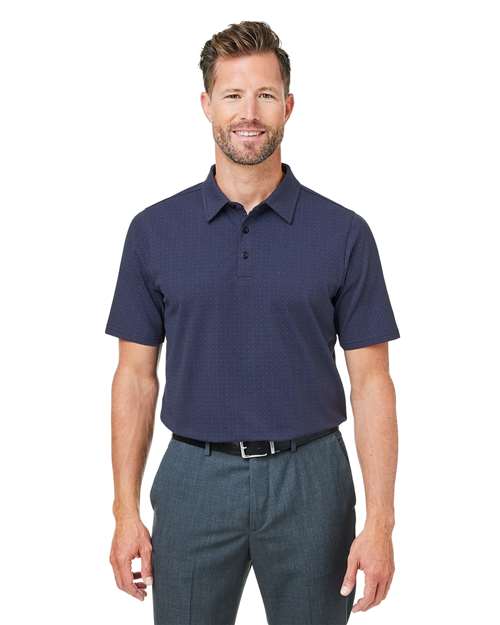 Devon & Jones - Polo geométrico Crownlux Performance® para hombre - DG101