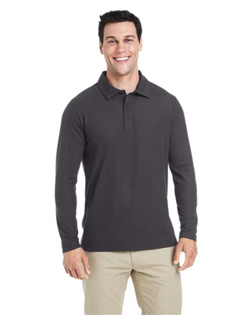 CORE365 - Polo piqué de manga larga Fusion ChromaSoft™ para hombre - CE112L