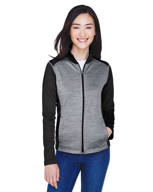 Devon & Jones - Chaqueta de forro polar Newbury con cremallera completa y diseño jaspeado para mujer - DG796W