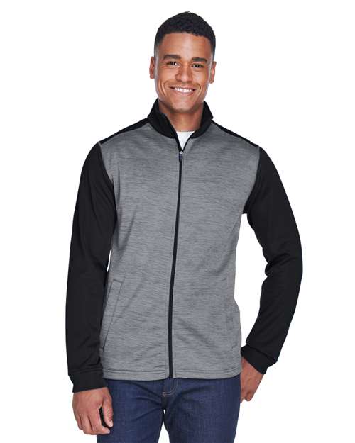 Devon & Jones - Chaqueta polar Newbury Colorblock Mélange con cremallera completa para hombre - DG796