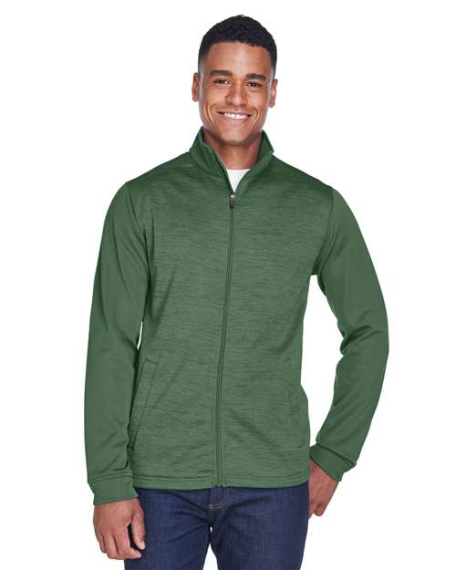 Devon & Jones - Men's Newbury Colorblock Mélange Fleece Full-Zip jacket - DG796