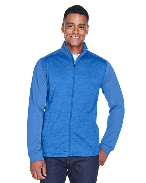 Devon & Jones - Men's Newbury Colorblock Mélange Fleece Full-Zip jacket - DG796