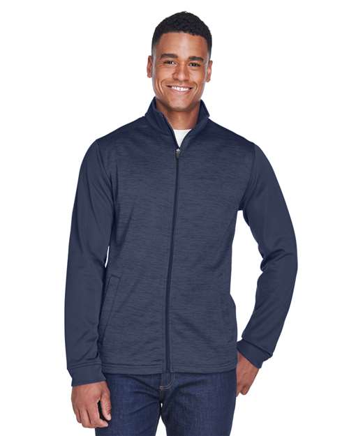 Devon & Jones - Men's Newbury Colorblock Mélange Fleece Full-Zip jacket - DG796