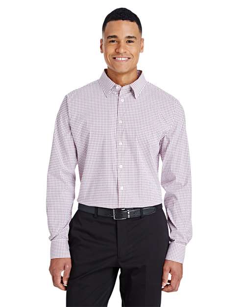 Devon & Jones - Men's CrownLux Performance® Micro Windowpane Woven Dress Shirt - DG540