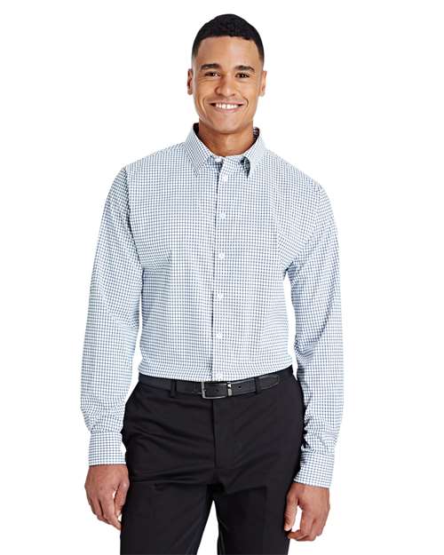 Devon & Jones - Men's CrownLux Performance® Micro Windowpane Woven Dress Shirt - DG540