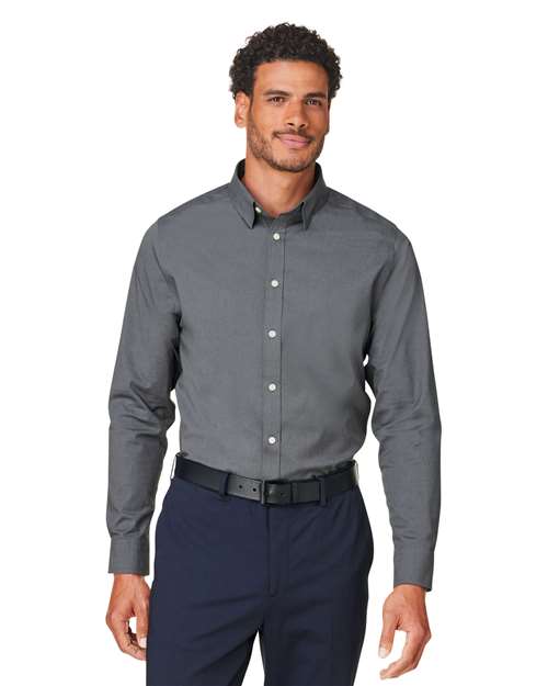 Devon & Jones - Camisa de vestir de popelina Spencer CrownLux Performance® para hombre - DG505