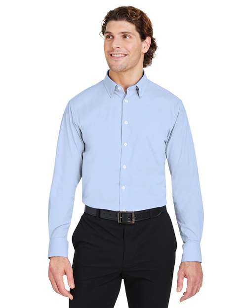 Devon & Jones - Camisa de vestir CrownLux Performance® con microrayas para hombre - DG537