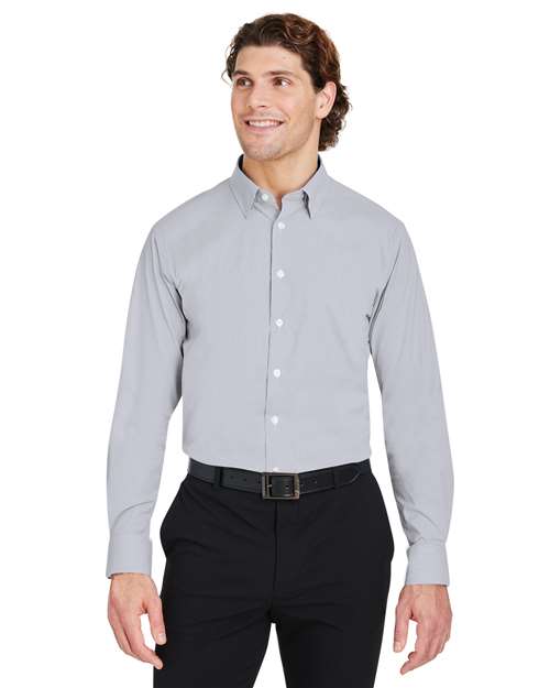 Devon & Jones - Camisa de vestir CrownLux Performance® con microrayas para hombre - DG537
