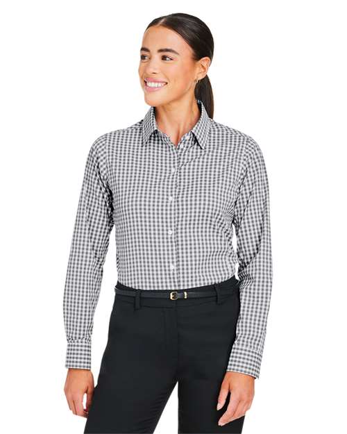 Devon & Jones - Camisa de vestir de cuadros vichy CrownLux Performance® para mujer - DG536W