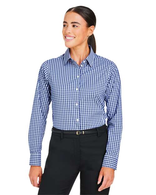 Devon & Jones - Camisa de vestir de cuadros vichy CrownLux Performance® para mujer - DG536W
