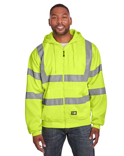 Berne Apparel - Sudadera con capucha y forro de alta visibilidad de clase 3 para hombre - HVF021