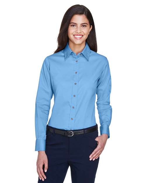 Harriton - Women's Easy Blend™ Twill Dress Shirt with Stain-Release - M500W