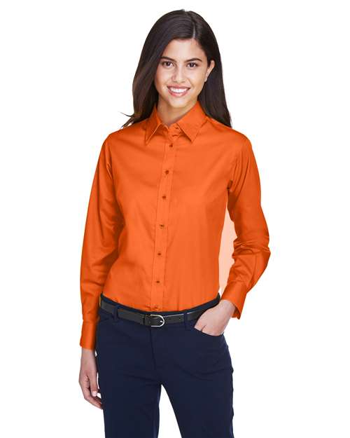 Harriton - Women's Easy Blend™ Twill Dress Shirt with Stain-Release - M500W