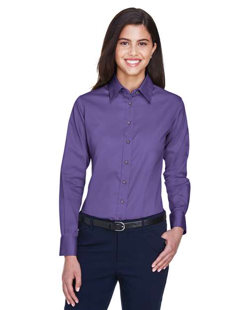 Harriton - Women's Easy Blend™ Twill Dress Shirt with Stain-Release - M500W