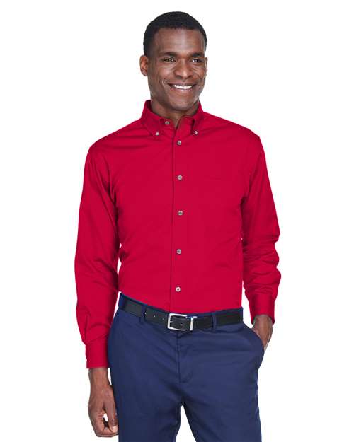Harriton - Camisa de sarga Easy Blend™ para hombre - M500