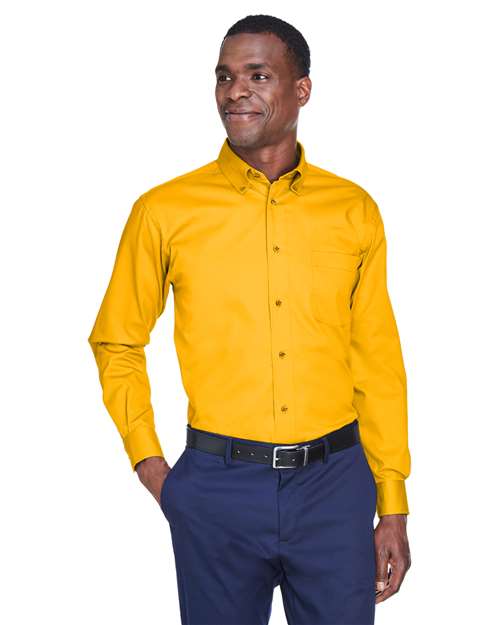 Harriton - Camisa de sarga Easy Blend™ para hombre - M500