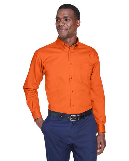 Harriton - Camisa de sarga Easy Blend™ para hombre - M500