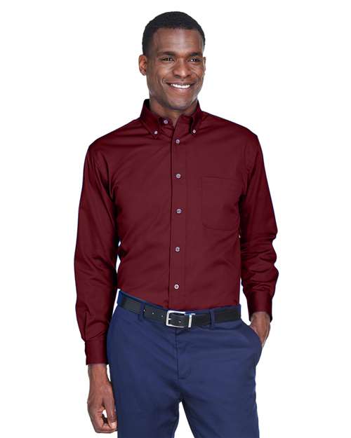 Harriton - Camisa de sarga Easy Blend™ para hombre - M500