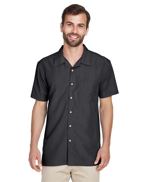 Harriton - Men's Barbados Textured Camp Shirt - M560