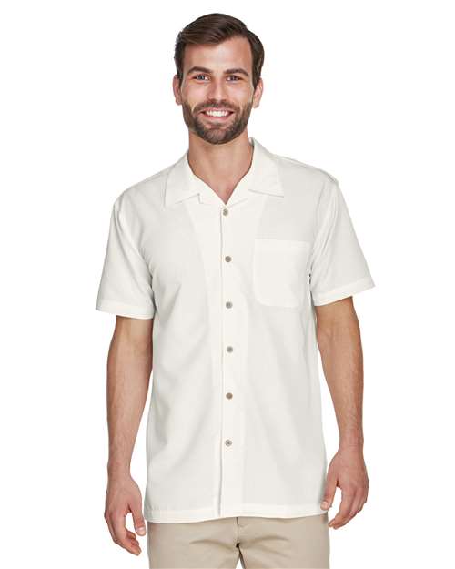 Harriton - Men's Barbados Textured Camp Shirt - M560